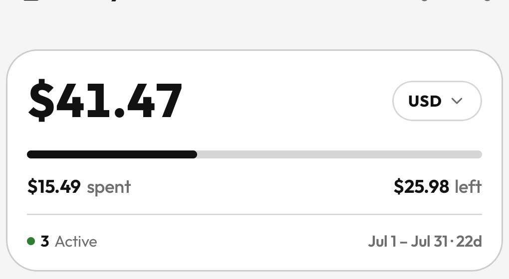 Suby dashboard showing total monthly spend, renewals, and active subscriptions