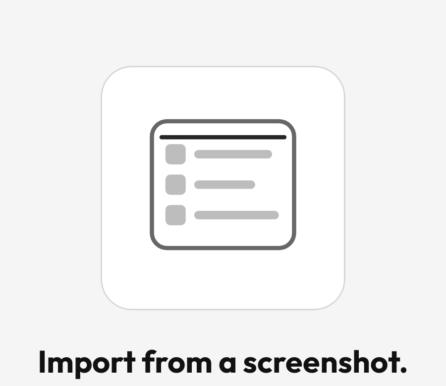 Suby import screen — review subscriptions read from a screenshot before adding