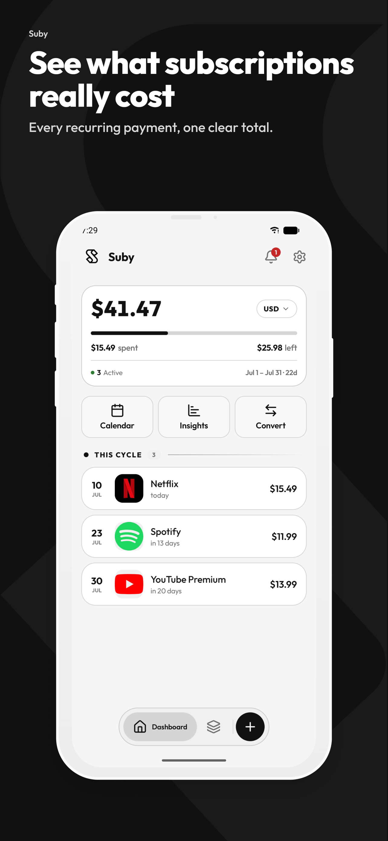Setup done in seconds — pick a currency and go